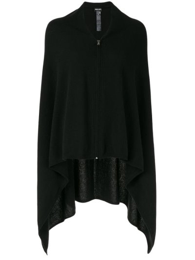 Abrigos Giorgio Armani Zipped Cashmere Poncho Mujer Negras | EO51RQEZ