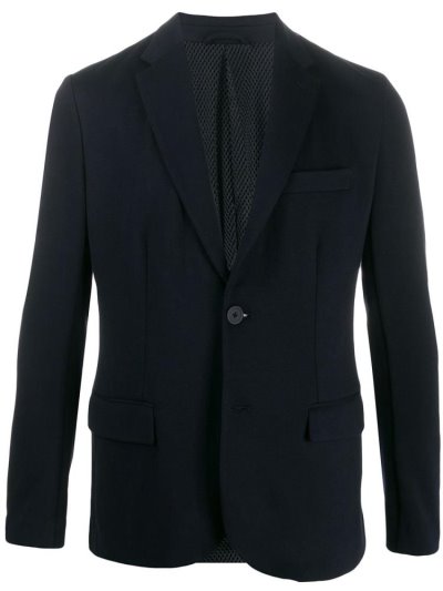 Blazers Armani Emporio Single Breasted Fitted Hombre Azules | BBFB1VLN