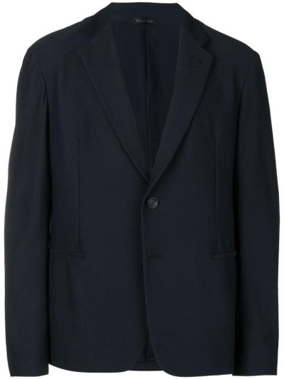 Blazers Giorgio Armani Single Breasted Mesh Hombre Azules | FNYI2EZR