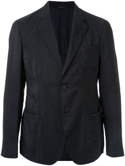 Blazers Giorgio Armani Single Breasted Regular Fit Hombre Azules | L9FISQBS