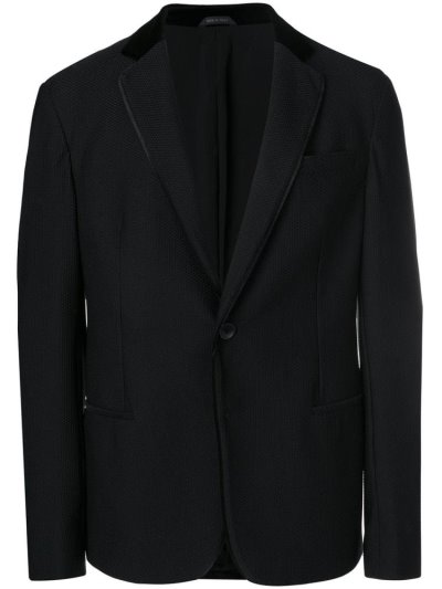 Blazers Giorgio Armani Textured Hombre Negras | LTZSB75V