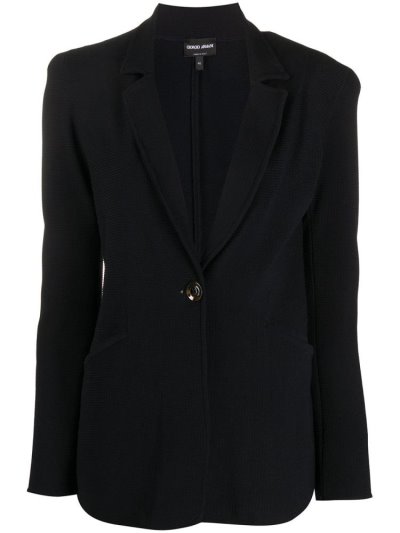 Blazers Giorgio Armani Textured One Button Mujer Azules | 2Y6W8G9X