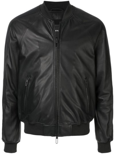 Bomber Jacket Armani Emporio Faux Cuero Hombre Azules | FWI30GIO