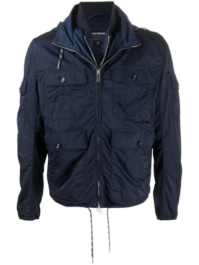 Bomber Jacket Armani Emporio Ligeros Hombre Azules | ZCLNE0LN