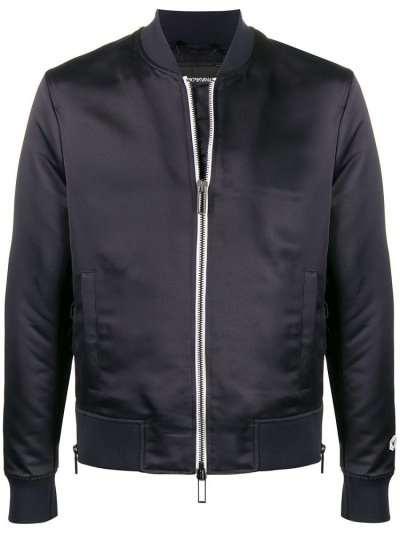 Bomber Jacket Armani Emporio Logo Zipped Hombre Azules | RT48L740