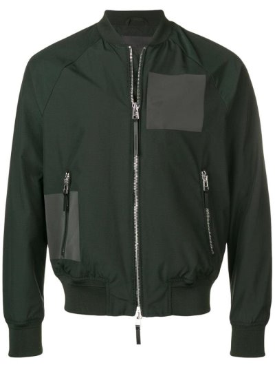 Bomber Jacket Armani Emporio Logo Printed Hombre Verde | SN6LQQ05