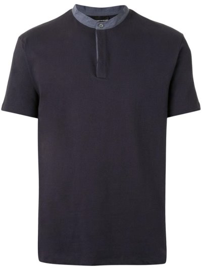 Camisa Polo Armani Emporio Concealed Hombre Azules | 9BZH194Z