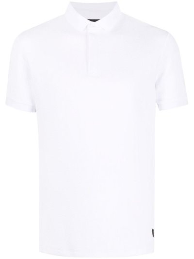 Camisa Polo Armani Emporio Geometric Textured Hombre Blancas | WGAXOXT2