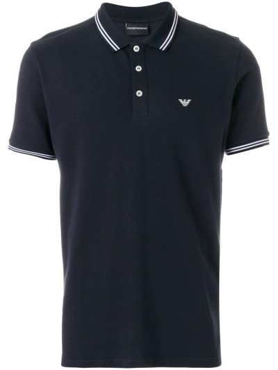 Camisa Polo Armani Emporio Logoed Hombre Azules | 5NOT3UHC