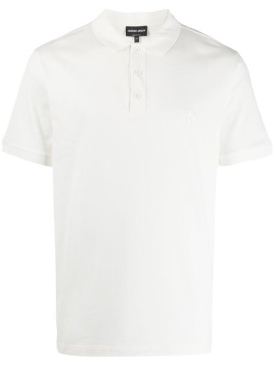 Camisa Polo Giorgio Armani Corta Sleeve Hombre Blancas | JQTKKRU3