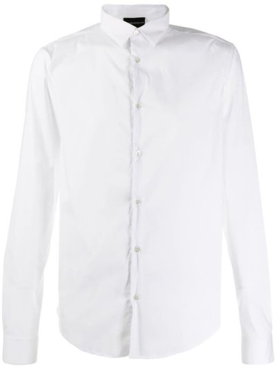 Camisas Armani Emporio Buttoned Up Hombre Blancas | CS72MAE3