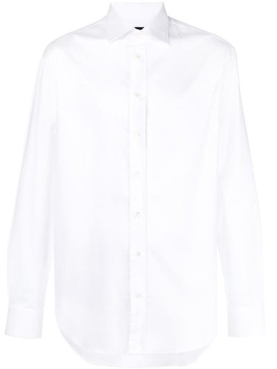 Camisas Armani Emporio Classic Button Hombre Blancas | 57GZ2U4S