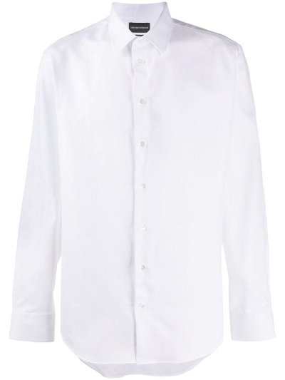 Camisas Armani Emporio Formal Long Sleeve Hombre Blancas | 0SH7DHW5