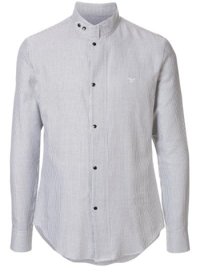 Camisas Armani Emporio Logo Embroidered Hombre Gris | 4UQL0BGT