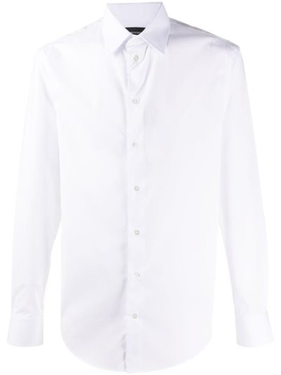 Camisas Armani Emporio Long Sleeve Fitted Hombre Blancas | 8Y21R5BS