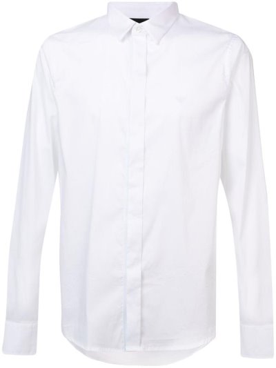 Camisas Armani Emporio Slim Fit Classic Hombre Blancas | 79DTSBTV