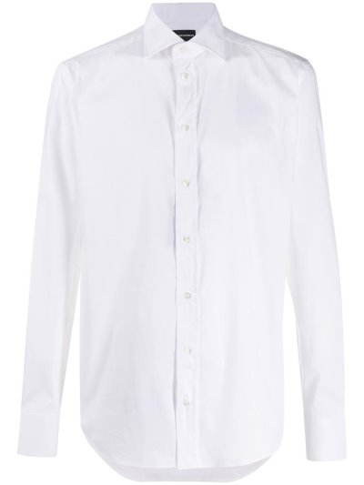 Camisas Armani Emporio Slim Fit Hombre Blancas | 72HH8AMK