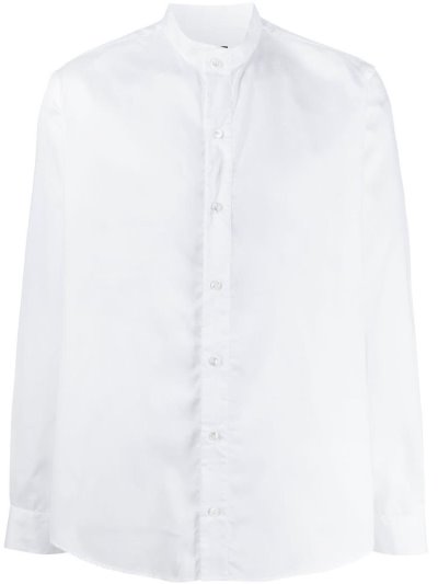 Camisas Giorgio Armani Mandarin Collared Hombre Blancas | QL0PQ2UN