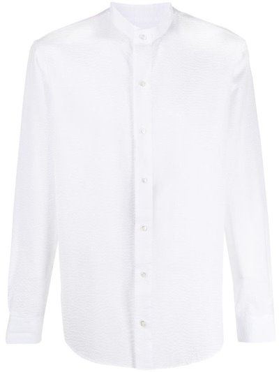 Camisas Giorgio Armani Mandarin Collar Textured Hombre Blancas | YKJYOGW2