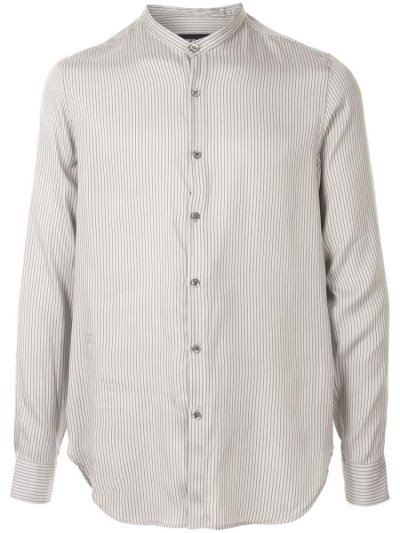 Camisas Giorgio Armani Striped Round Neck Hombre Blancas | U5X26EO1