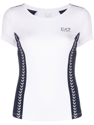 Camiseta Ea7 Emporio Armani Contrast Panel Performance Mujer Blancas | FCWWBBEY