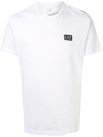 Camiseta Ea7 Emporio Ea7 Print Hombre Blancas | OS8Q2F6R