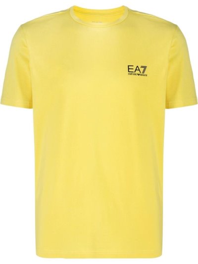 Camiseta Ea7 Emporio Armani Logo Print Hombre Amarillo | B82UBEX6