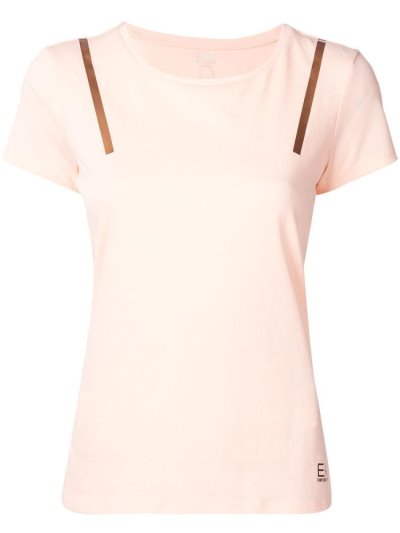 Camiseta Ea7 Emporio Armani Ventus Stripe Appliqué Mujer Rosas | F12SQZNU