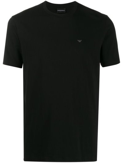 Camiseta Armani Emporio Chest Logo Hombre Negras | JA1HY3NB