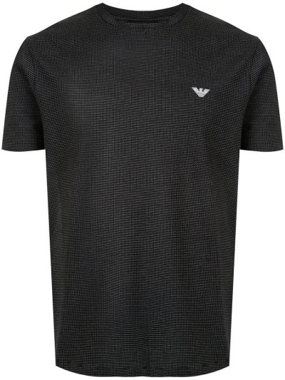 Camiseta Armani Emporio Dot Print Hombre Negras | CWRWRK0B