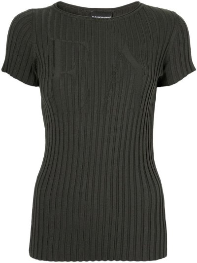 Camiseta Armani Emporio Ea Logo Mujer Verde | GPUUKLVW