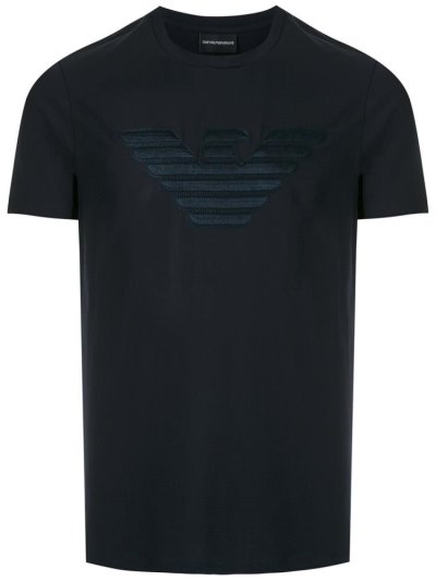 Camiseta Armani Emporio Logo Hombre Negras | 9XIF4DJ6