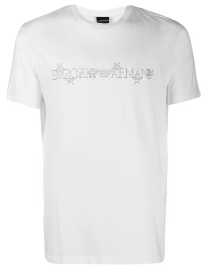 Camiseta Armani Emporio Logo Hombre Blancas | ICIXFABS