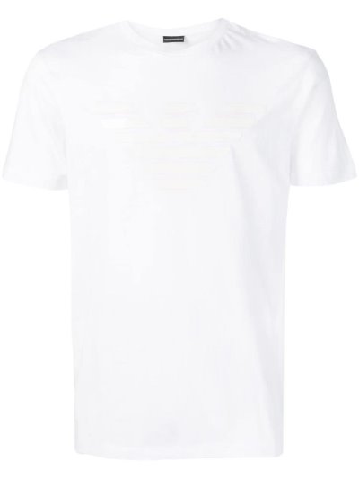 Camiseta Armani Emporio Logo Hombre Blancas | P905IDBV