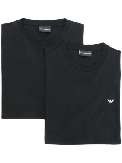 Camiseta Armani Emporio Round Neck Hombre Negras | RTU9AXAM