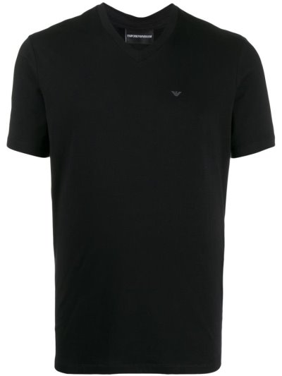 Camiseta Armani Emporio V Neck Hombre Azules | 1TK8Z8WH