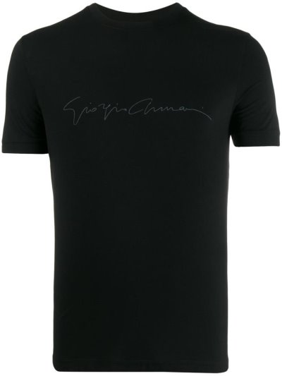 Camiseta Giorgio Armani Branded Hombre Negras | DKASM3PP