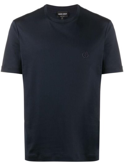 Camiseta Giorgio Armani Corta Sleeve Crew Neck Hombre Azules | C6A44VYH