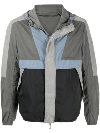 Chaquetas Armani Emporio Colour Block Encapuchado Hombre Verde | Y24E75A2