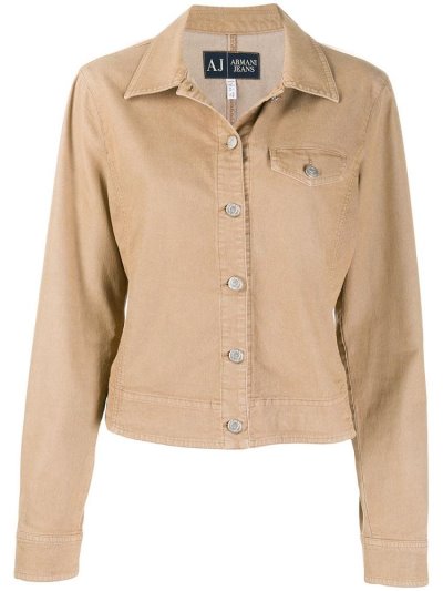 Chaquetas Giorgio Armani Pre-owned 1990s Denim Mujer Beige | HN5LQ1OA