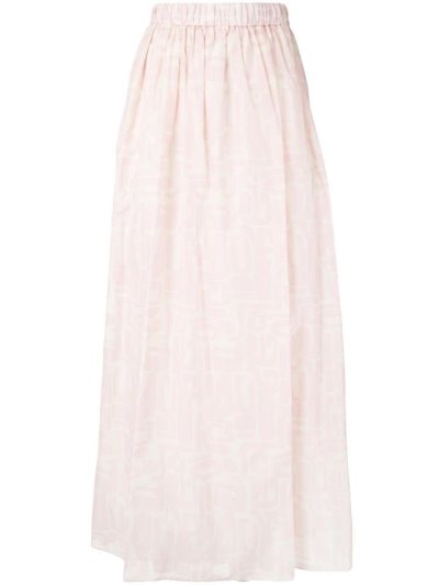 Falda Armani Emporio Motif Maxi Mujer Rosas Blancas | BX2HPZJJ