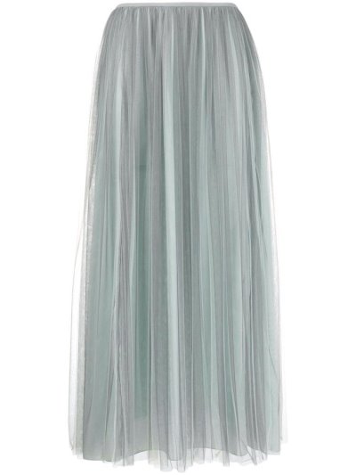 Falda Armani Emporio Pleated Tulle Mujer Gris | CQZS214F