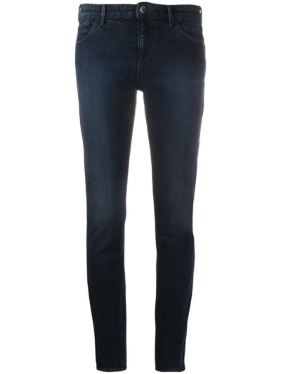 Jeans Armani Emporio Low Rise Skinny Mujer Azules | 72BN4FDO