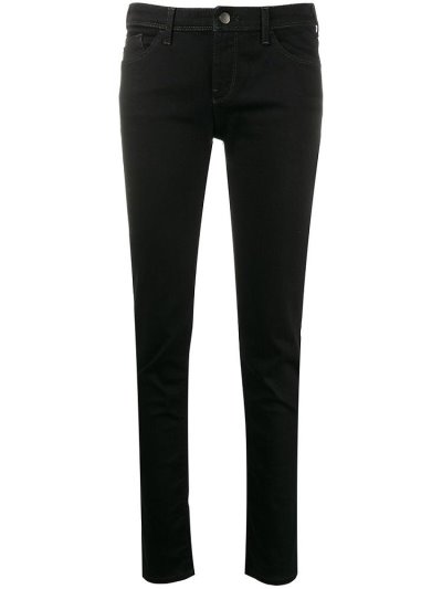 Jeans Armani Emporio Low Rise Skinny Mujer Negras | UBVM7H2F