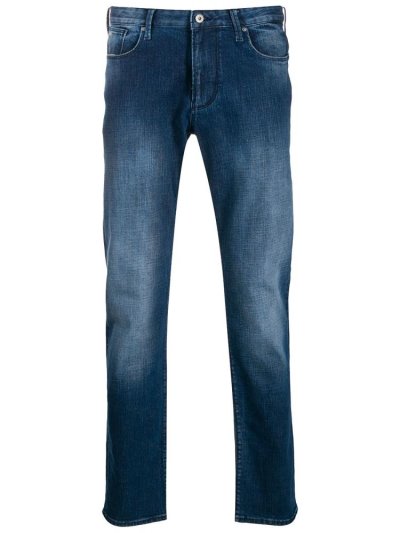 Jeans Armani Emporio Low Rise Slim Fit Hombre Azules | VWD6AXRG