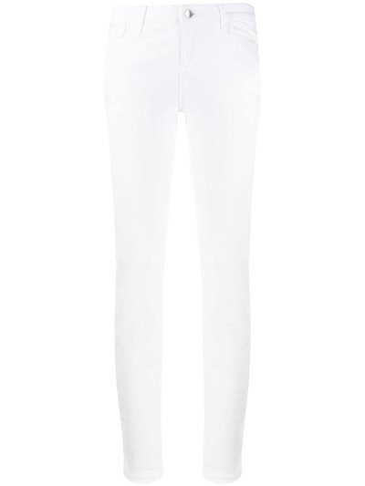 Jeans Armani Emporio Mid Rise Tapered Leg Mujer Blancas | GJIZ93SM