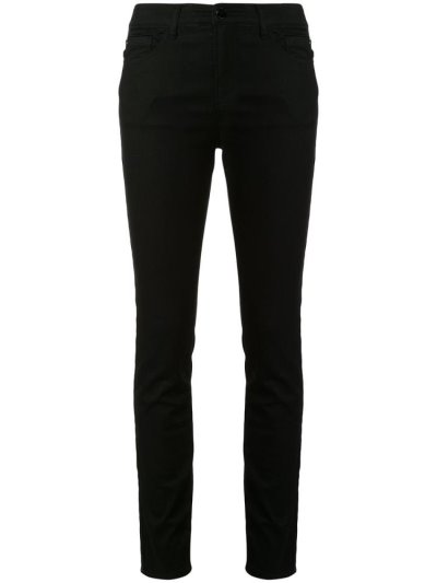 Jeans Armani Emporio Side Logo Stripe Skinny Fit Mujer Negras | 3OH0BF80