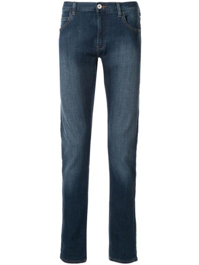 Jeans Armani Emporio Slim Faded Hombre Azules | NEO7JWPW