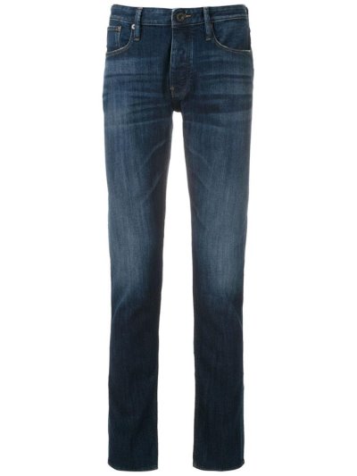 Jeans Armani Emporio Slim Faded Hombre Azules | PE0XMXXY