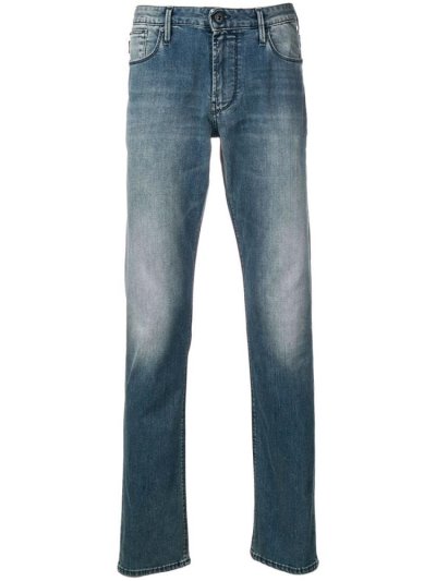 Jeans Armani Emporio Slim Fit Hombre Azules | XOU7K41J